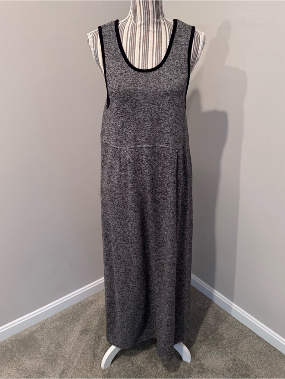 Vtg 90's FADS Maxi Dress Cotton Jersey Knit Tank Jumper Grunge sz Medium